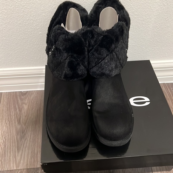 Worn Once Bebe Rhinestone Larabelle Black Logo Boot Shoe Size 11 - Picture 3 of 5